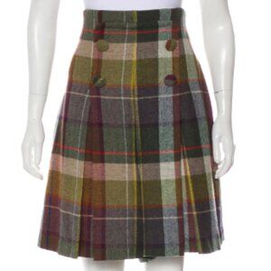 Christian Lacroix High-Rise Knee-Length Plaid Shorts M | US8